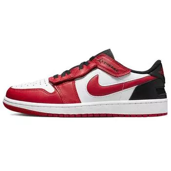 Air Jordan 1 Low FlyEase White Gym Red Мужские кроссовки Черные DM1206-163 44.5