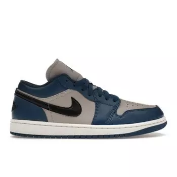 Air Jordan 1 Low French Blue Женские кроссовки Черные, темно-серые с парусом DC0774-402 36