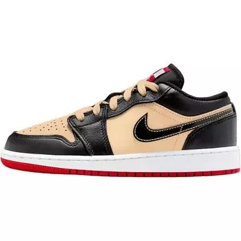 Air Jordan 1 Low GS Пицца Детские Кроссовки Кремовый Кунжутный Огненно-красный HQ2016-200 35.5