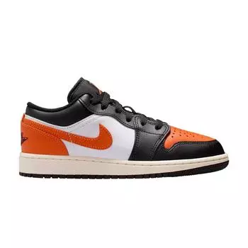 Air Jordan 1 Low GS Shattered Backboard 2.0 Детские кроссовки Оранжевый Черный Белый 553560-081 38