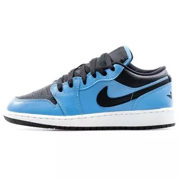 Air Jordan 1 Low GS University Blue Black Детские кроссовки Белые 553560-403 36