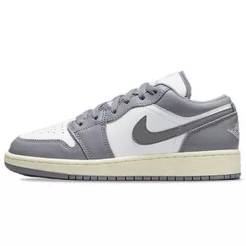Air Jordan 1 Low GS Vintage Grey Детские кроссовки Stealth White Sail 553560-053 36