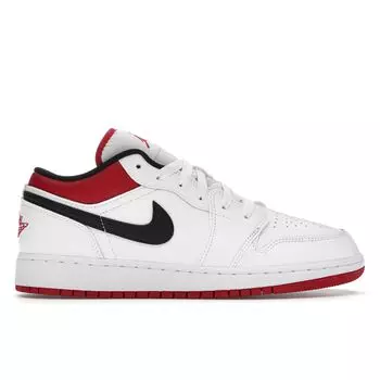 Air Jordan 1 Low GS White Gym Red Детские кроссовки Черный 553560-118 37.5