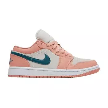 Air Jordan 1 Low Light Madder Root Женские кроссовки Розовый Темно-Тил-Зеленый DC0774-800 38.5