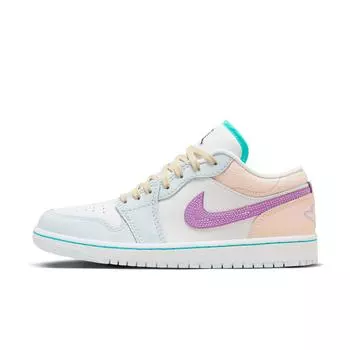 Air Jordan 1 Low Multi-Color Sashiko Женские кроссовки White Blue-Tint Rush-Fuchsia FV3623-151 38.5