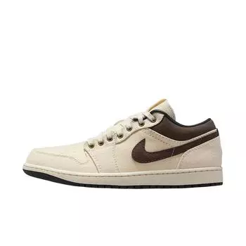 Air Jordan 1 Low Premium Слоновая кость Барокко Коричневый Мужские Кроссовки Кремовый Бледно-Слоновая кость Off-Noir IB8058-110 42