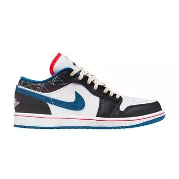 Air Jordan 1 Low SE Industrial Blue Sashiko Мужские кроссовки Белый Черный Сирена-Красный FV3622-141 47.5