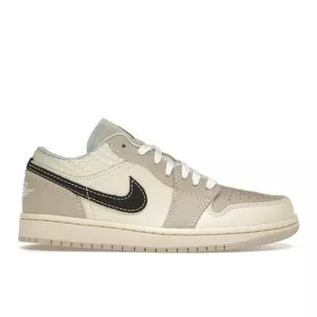 Air Jordan 1 Low SE Sanddrift Glacier Blue женские кроссовки кремово-черный муслин HQ3440-101 35.5