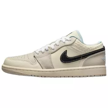 Air Jordan 1 Low SE Sanddrift Glacier Blue женские кроссовки кремово-черный муслин HQ3440-101 35.5