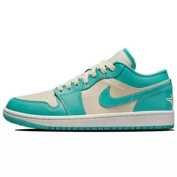 Air Jordan 1 Low Tropical Teal Sandy Beige Женские кроссовки DC0774-131 35.5