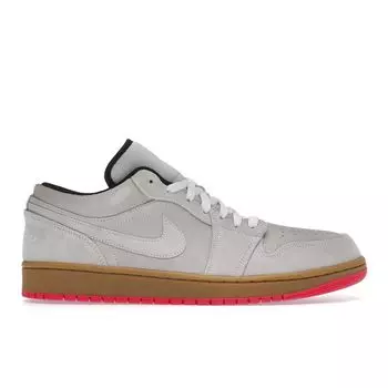 Air Jordan 1 Low White Gym Yellow Мужские кроссовки коричнево-бело-спортивно-желто-гипер-розовые 553558-119