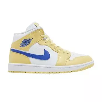 Air Jordan 1 Mid Lemon Wash Женские кроссовки Желтый лазурит-белый BQ6472-701 35.5