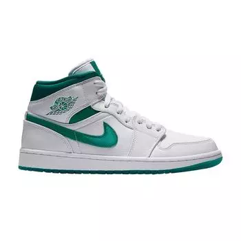 Air Jordan 1 Mid Mystic Green Men Sneakers White CD6759-103