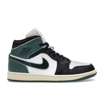 Air Jordan 1 Mid Oxidized Green Женские кроссовки Белый Черный Light-Dew FQ7818-100 37.5