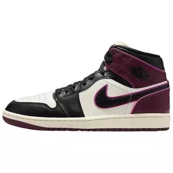 Air Jordan 1 Mid SE Bordeaux женские кроссовки кремовый парус активный-розовый FQ7818-101 39