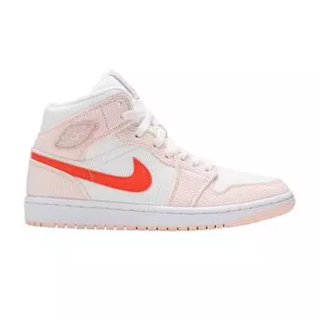 Air Jordan 1 Mid SE Corduroy Женские кроссовки Cream Sail Orange-Quartz DA8009-108 36.5