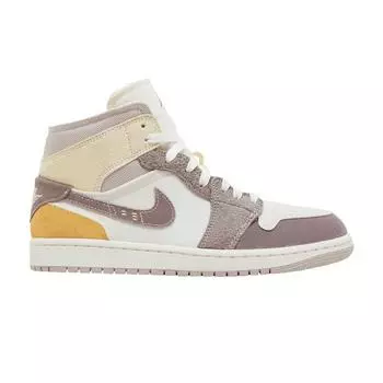 Air Jordan 1 Mid SE Craft Inside Out - Мужские кроссовки Taupe Haze Brown Sail Fossil-Stone DM9652-102 41