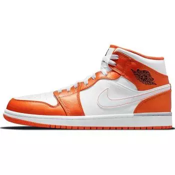 Air Jordan 1 Mid SE Electro Orange Мужские кроссовки Черный Белый DM3531-800 42.5