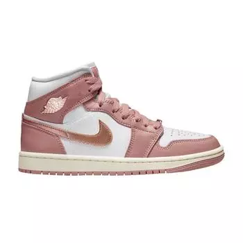 Air Jordan 1 Mid SE Red Stardust Женские кроссовки Розовый Белый Парус FB9892-670 36.5