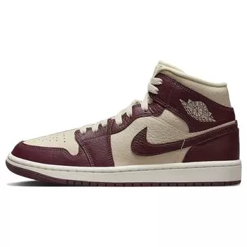 Air Jordan 1 Mid SE Split - Пляжные женские кроссовки Cherrywood Red Sail Cherrywood-Red DR0501-200 35.5