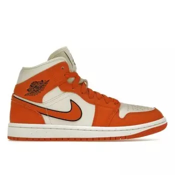 Air Jordan 1 Mid SE Sport Spice Женские кроссовки Оранжевый кокосово-молочный черный DV1302-100 37.5