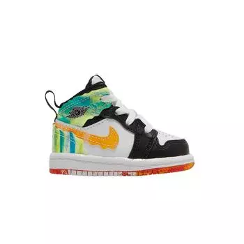 Air Jordan 1 Mid SE TD Drip Baby Кроссовки Black Team-Orange Kumquat DJ6564-038 25