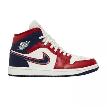 Air Jordan 1 Mid SE USA 2022 Женские кроссовки Red Gym-Red Sail DQ7648-600 40