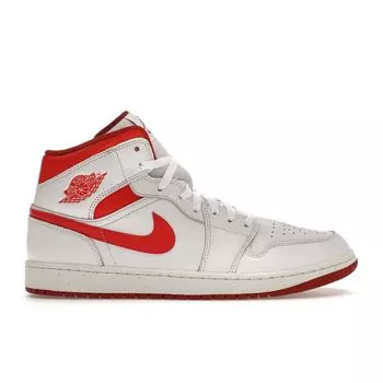 Air Jordan 1 Mid SE White Dune Red мужские кроссовки Lobster Sail Vachetta-Tan FJ3458-160 44.5