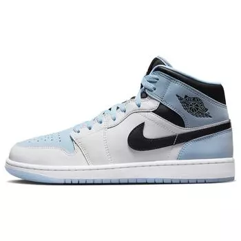 Air Jordan 1 Mid SE White Ice Blue Мужские кроссовки черные DV1308-104 42