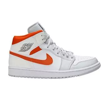 Кроссовки унисекс Air Jordan 1 Mid Starfish Белые чисто-платиновые паруса CW7591-100