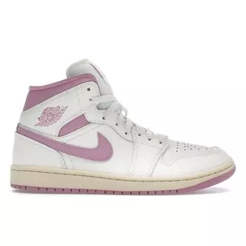 Air Jordan 1 Mid Strawberries & Cream женские кроссовки Sail Pink Coconut-Milk BQ6472-162 38