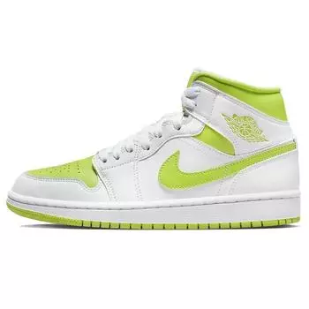 Air Jordan 1 Mid White Lime Женские кроссовки BQ6472-131 37.5