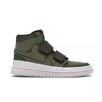 Air Jordan 1 Retro High Double Strap Оливковые парусиновые мужские кроссовки Green Light-Bone-Cone AQ7924-305