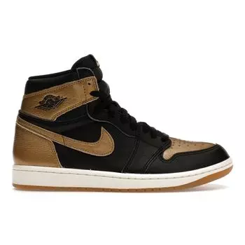 Air Jordan 1 Retro High OG Black Gold Мужские кроссовки Metallic-Gold Sail DZ5485-071