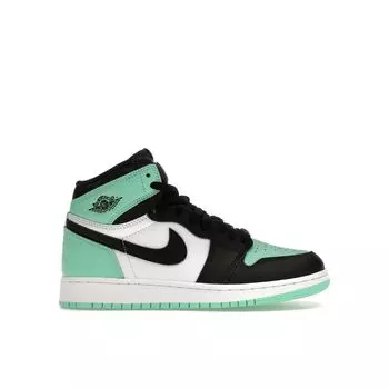 Air Jordan 1 Retro High OG GS Green Glow Детские кроссовки Белый Черный FD1437-130 36