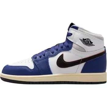 Air Jordan 1 Retro High OG PS Rare Air - Deep Royal Blue Детские кроссовки Белый Нейтрально-серый Черный FD1412-100 28