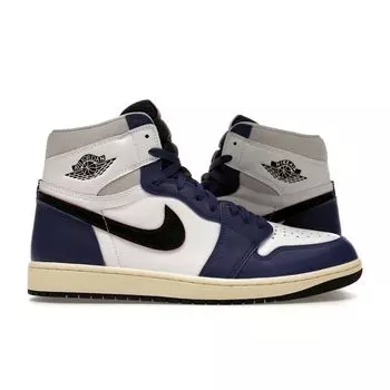 Air Jordan 1 Retro High OG Rare Air - темно-синие мужские кроссовки белого и черного цвета с нейтральным серым цветом DZ5485-100 44