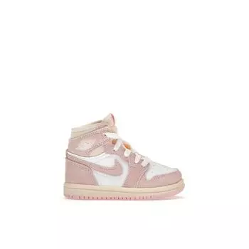 Air Jordan 1 Retro High OG TD Размытые розовые детские кроссовки Атмосфера Белый Муслин FD2598-600 21