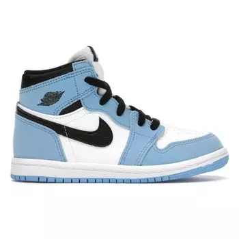 Air Jordan 1 Retro High OG TD University Blue Детские кроссовки Белый Черный AQ2665-134 27