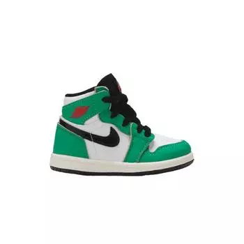 Air Jordan 1 Retro High OG TD Lucky Green Детские кроссовки Черно-белый парус CU0450-300