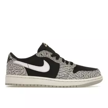 Air Jordan 1 Retro Low OG Black Cement Женские кроссовки Muslin Tech-Grey White CZ0775-001 36.5