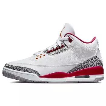 Air Jordan 3 Retro Cardinal Красные мужские кроссовки белые светло-карри цементно-серые CT8532-126 41