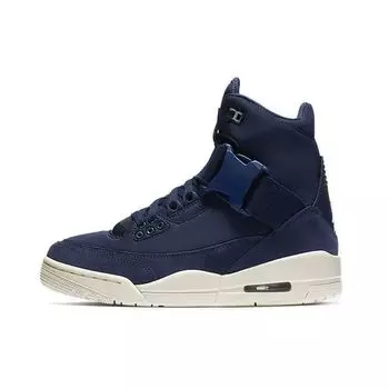 Air Jordan 3 Retro Explorer XX Midnight Navy Женские кроссовки Синие светло-кремовые-светло-кремовые BQ0006-401