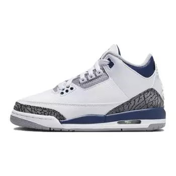 Air Jordan 3 Retro GS Midnight Navy Детские кроссовки Белый цементно-серый Черный DM0967-140