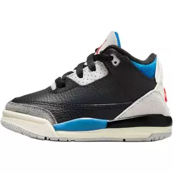 Air Jordan 3 Retro OG TD Rare Air Детские кроссовки Черный Чилийский-красный Нейтрально-серый IB8966-004 25