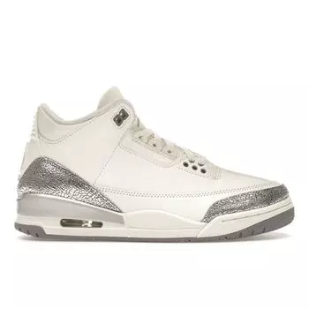 Air Jordan 3 Retro Sail Metallic Silver Женские кроссовки Кремовый Цементно-Серый CK9246-100 36