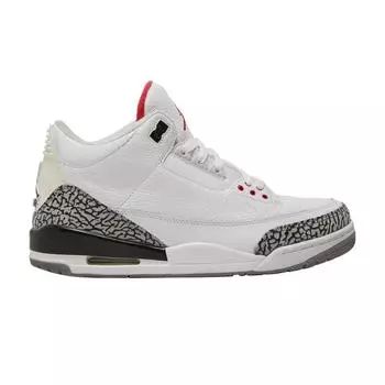Мужские кроссовки Air Jordan 3 Retro White Cement 2011 Fire-Red Cement-Grey Black 136064-105