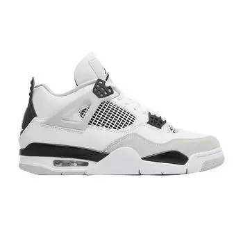 Air Jordan 4 Retro Military Черные кроссовки унисекс Белые нейтрально-серые DH6927-111 43