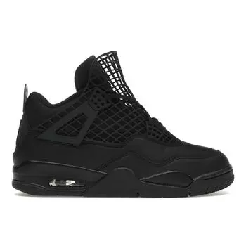 Air Jordan 4 Retro Net - черные женские кроссовки металлик-серебристый FN7251-001 35.5