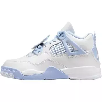 Air Jordan 4 Retro PS Незабудка Детские кроссовки Белый Голубоватый Оттенок Масляно-зеленый IB8962-100 28